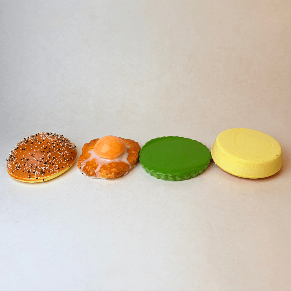 Peel-Apart Burger Squishy – Slow Rising & Soft
