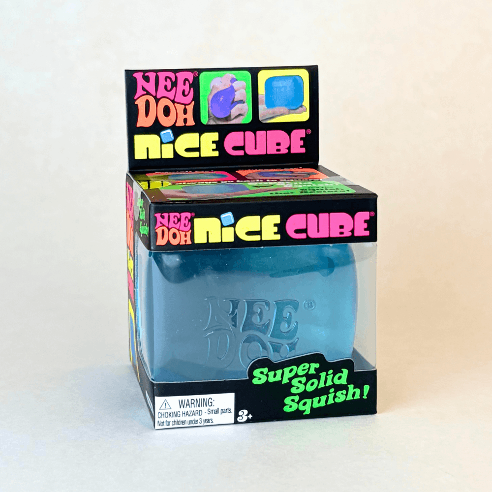 NeeDoh Nice Cube - Satisfying Square Shaped Sensory Toy, Original Size