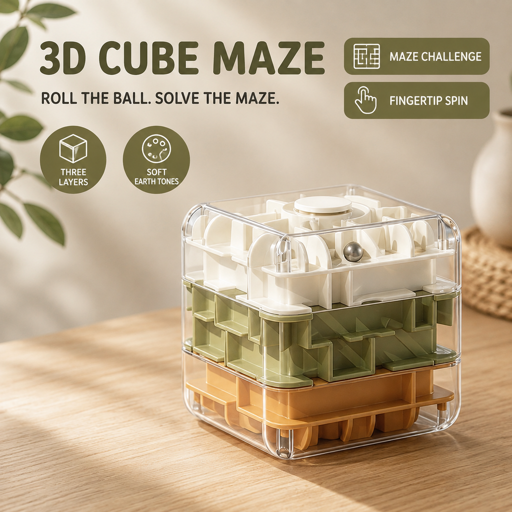 Maze Rubik-Style Fidget Spinner Cube