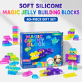 Transparent soft silicone jelly building blocks
