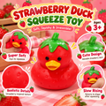 Strawberry Duck Squishy Squeeze Toy