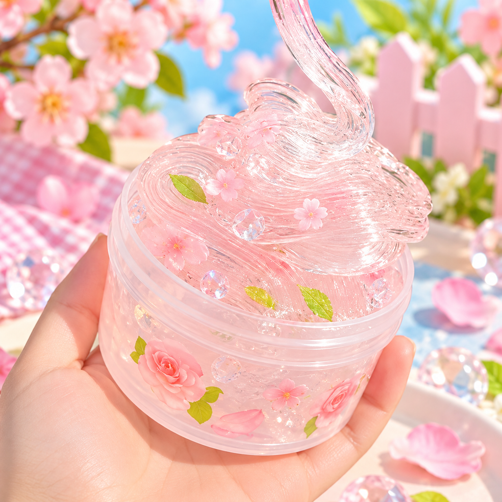 Pink Rose Crystal Slime 300mL