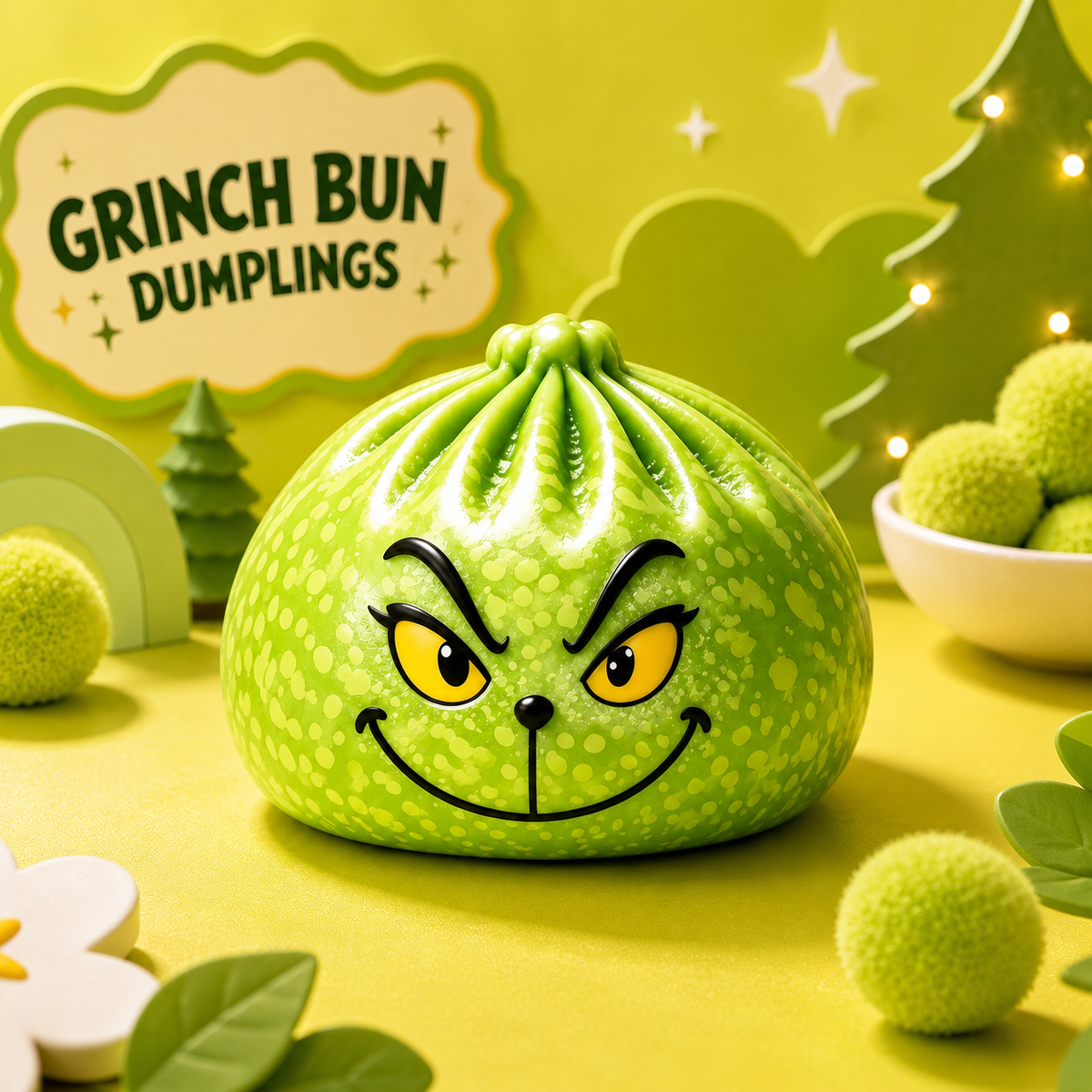 Holiday Grumpy Dumpling Squishy
