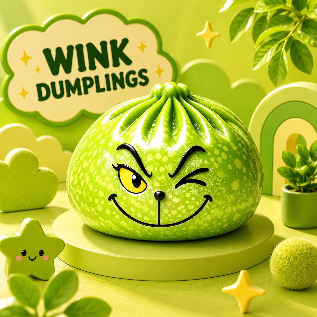 Holiday Grumpy Dumpling Squishy