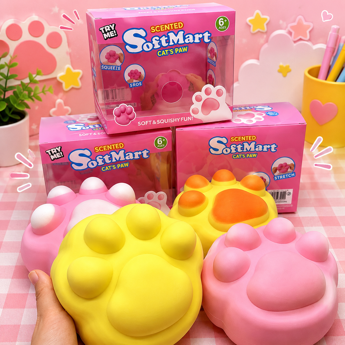 Scented Cat Paw Stress Relief Squishy
