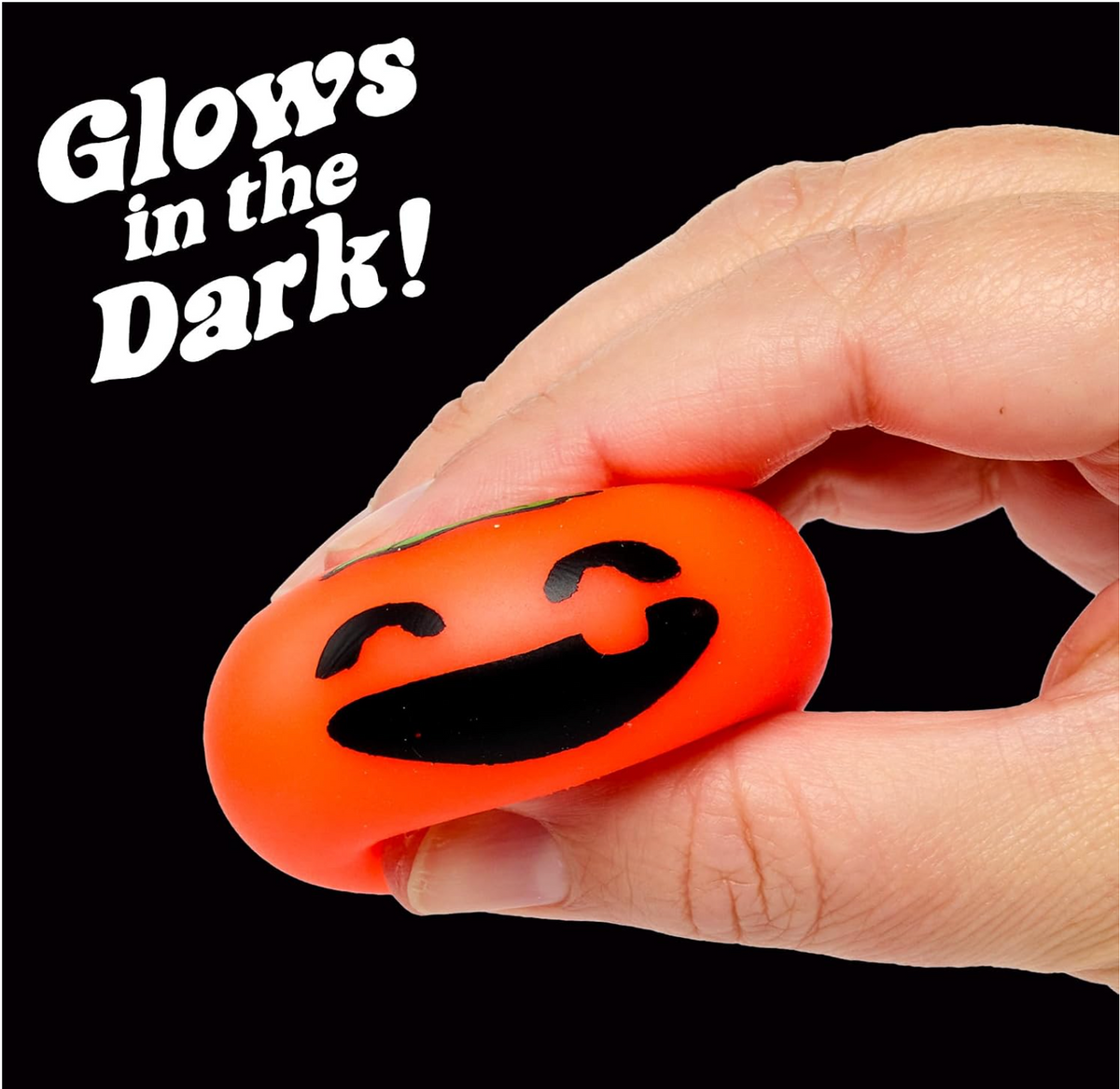 NeeDoh Teenie Jack Glow Lanterns – Glow in the Dark Pumpkin Squishies 3 Pack