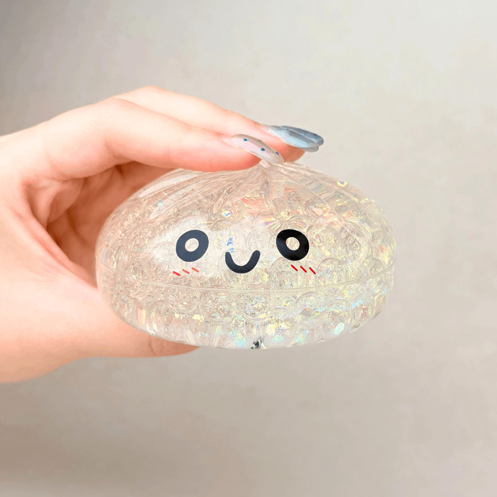 Mystery Color Dumpling Toy - Acrylic Hard Shell, Non-Squeezabl